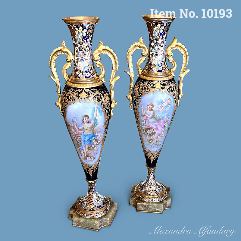 Item No. 10193: A Pair Of French Vases, ca. 1890-1900