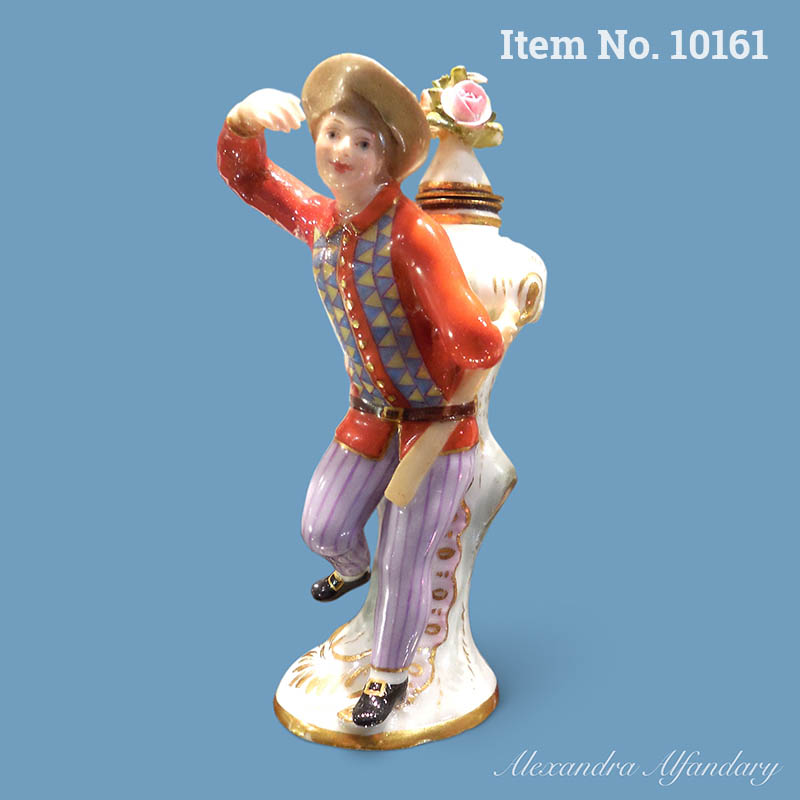 Item No. 10161: A Collectable Miniature Meissen Harlequin Scent Bottle, ca. 1880-1900