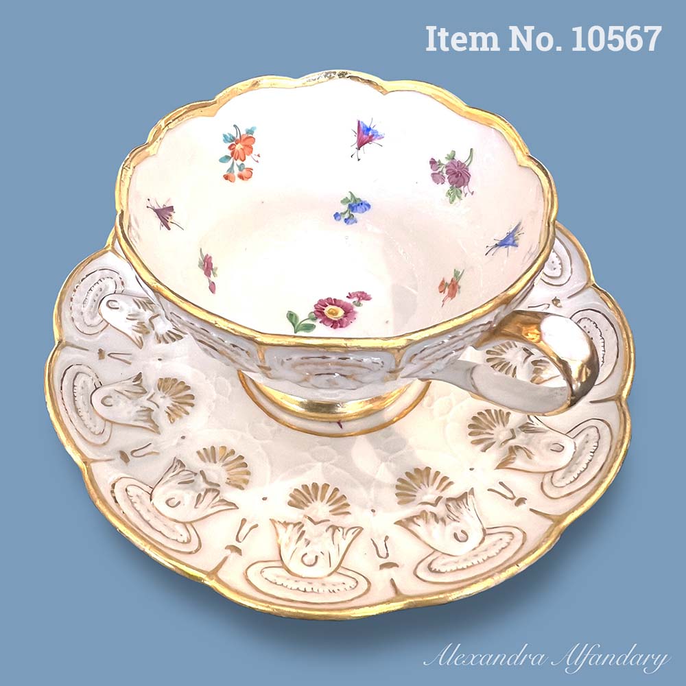 Item No. 10567: An Unusual Meissen Cup And Saucer, ca. 1840-1860