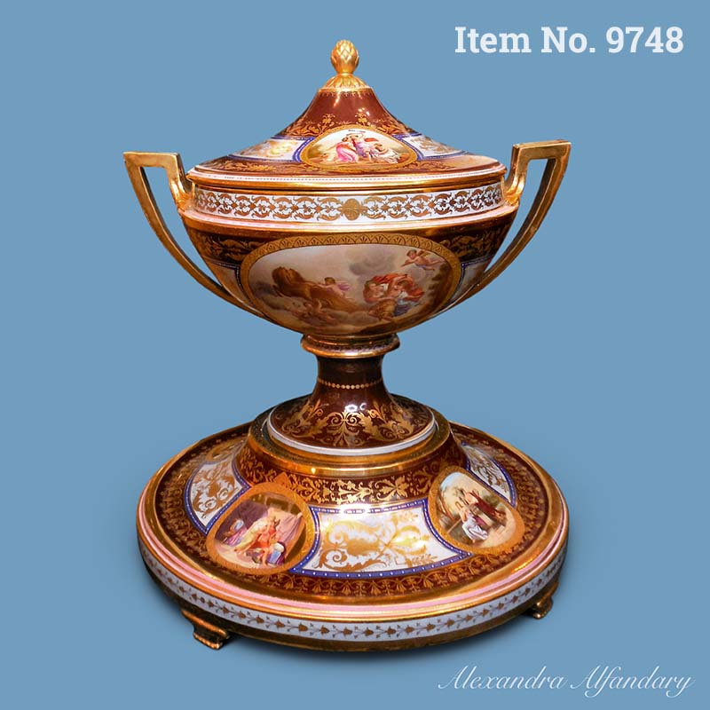 Item No. 9748: An Important and Impressive Austrian Tureen, Cover and Stand in the Vienna Style, ca. 1900